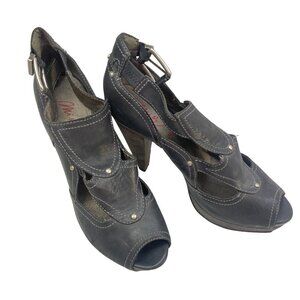 MISS SIXTY Women Sandals Size 8.5 Black Open Toe Heeled Business Casual